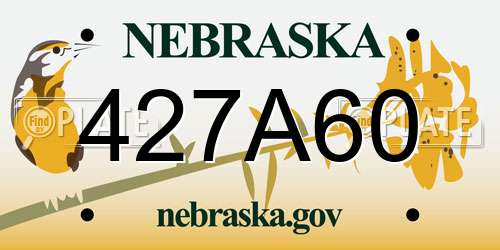 427A60 Nebraska License Plate