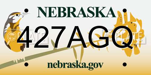 427AGQ Nebraska License Plate