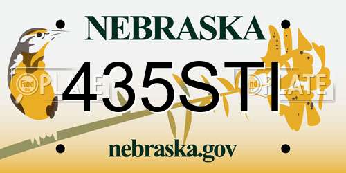 435STI Nebraska License Plate