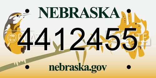 4412455 Nebraska License Plate