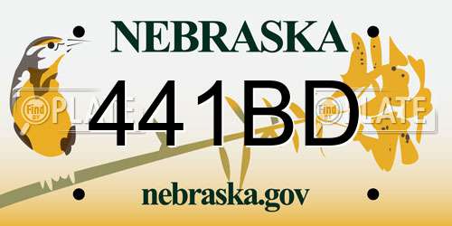 441BD Nebraska License Plate