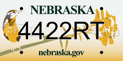 4422RT Nebraska License Plate