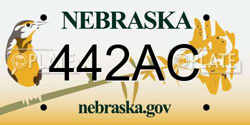 442AC Nebraska License Plate