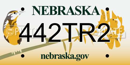 442TR2 Nebraska License Plate