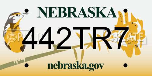 442TR7 Nebraska License Plate