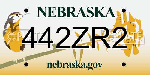 442ZR2 Nebraska License Plate