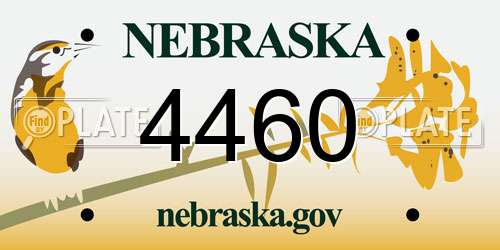 4460 Nebraska License Plate