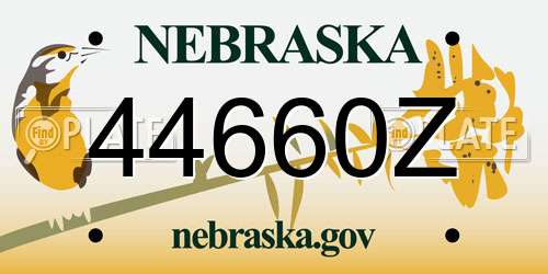 44660Z Nebraska License Plate