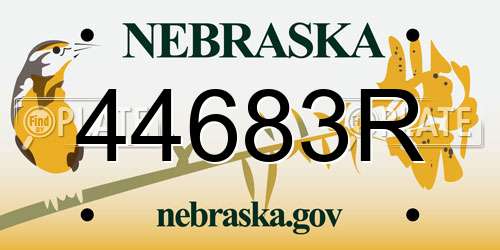 44683R Nebraska License Plate