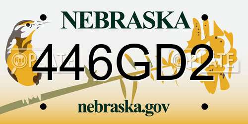 446GD2 Nebraska License Plate