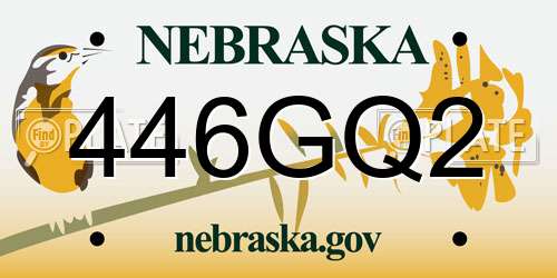 446GQ2 Nebraska License Plate