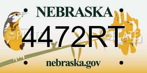 4472RT Nebraska License Plate