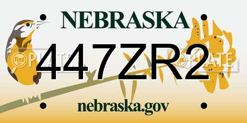 447ZR2 Nebraska License Plate