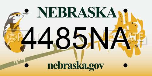 4485NA Nebraska License Plate
