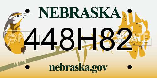 448H82 Nebraska License Plate
