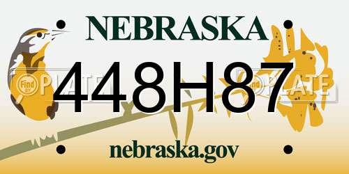 448H87 Nebraska License Plate