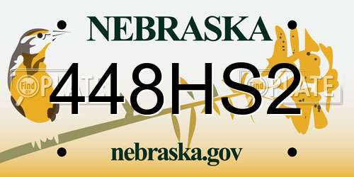 448HS2 Nebraska License Plate