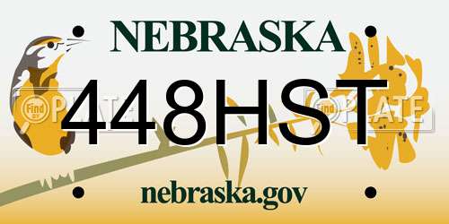 448HST Nebraska License Plate