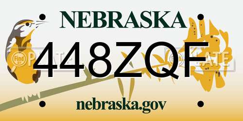 448ZQF Nebraska License Plate