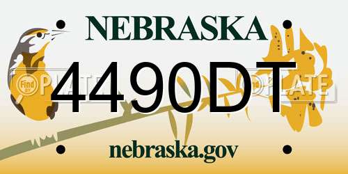 4490DT Nebraska License Plate