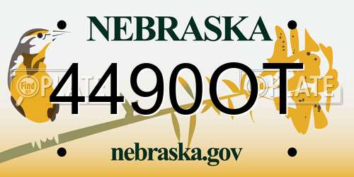 4490OT Nebraska License Plate