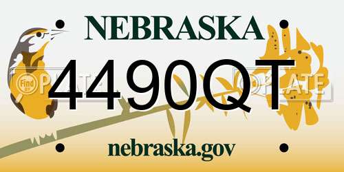 4490QT Nebraska License Plate