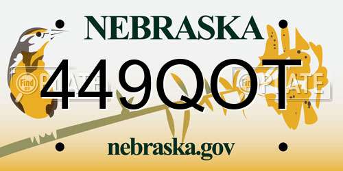 449QOT Nebraska License Plate