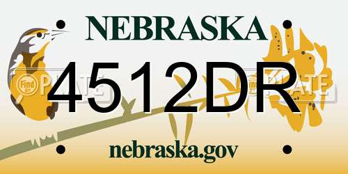 4512DR Nebraska License Plate