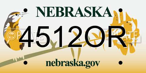 4512OR Nebraska License Plate