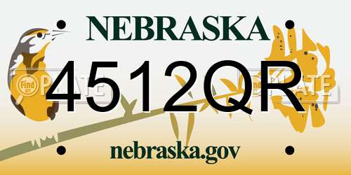 4512QR Nebraska License Plate