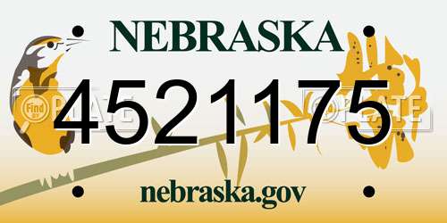 4521175 Nebraska License Plate