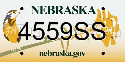 4559SS Nebraska License Plate