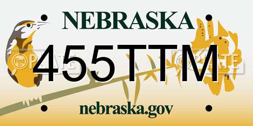 455TTM Nebraska License Plate