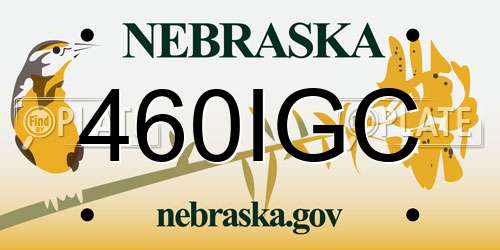 460IGC Nebraska License Plate