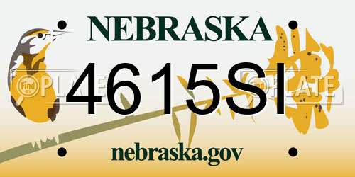 4615SI Nebraska License Plate