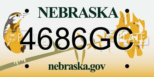 4686GC Nebraska License Plate