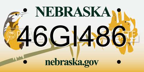46GI486 Nebraska License Plate