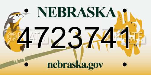 4723741 Nebraska License Plate