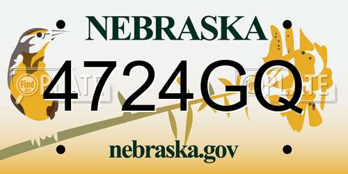 4724GQ Nebraska License Plate