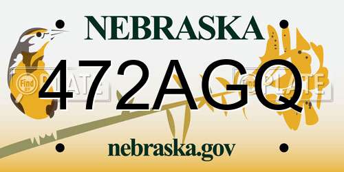 472AGQ Nebraska License Plate