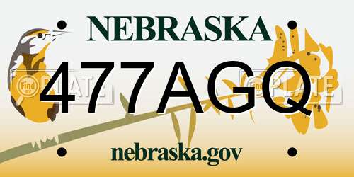 477AGQ Nebraska License Plate