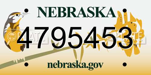 4795453 Nebraska License Plate