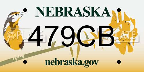 479CB Nebraska License Plate