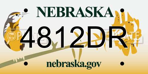 4812DR Nebraska License Plate