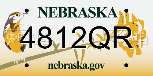 4812QR Nebraska License Plate