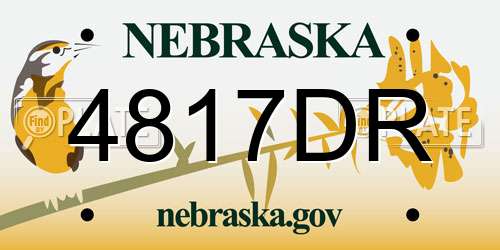 4817DR Nebraska License Plate