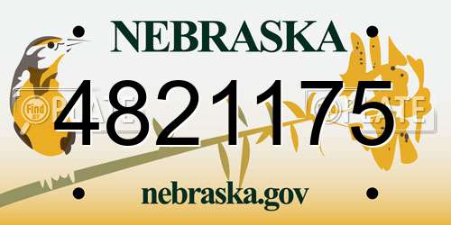 4821175 Nebraska License Plate