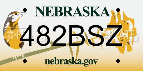 482BSZ Nebraska License Plate