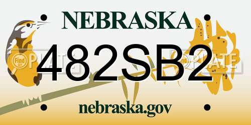 482SB2 Nebraska License Plate