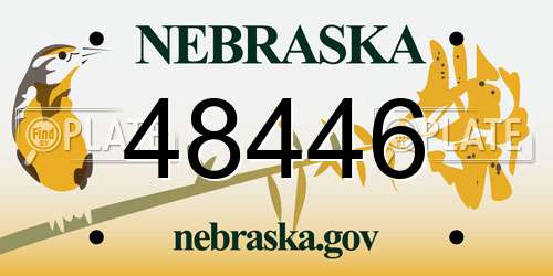 48446 Nebraska License Plate